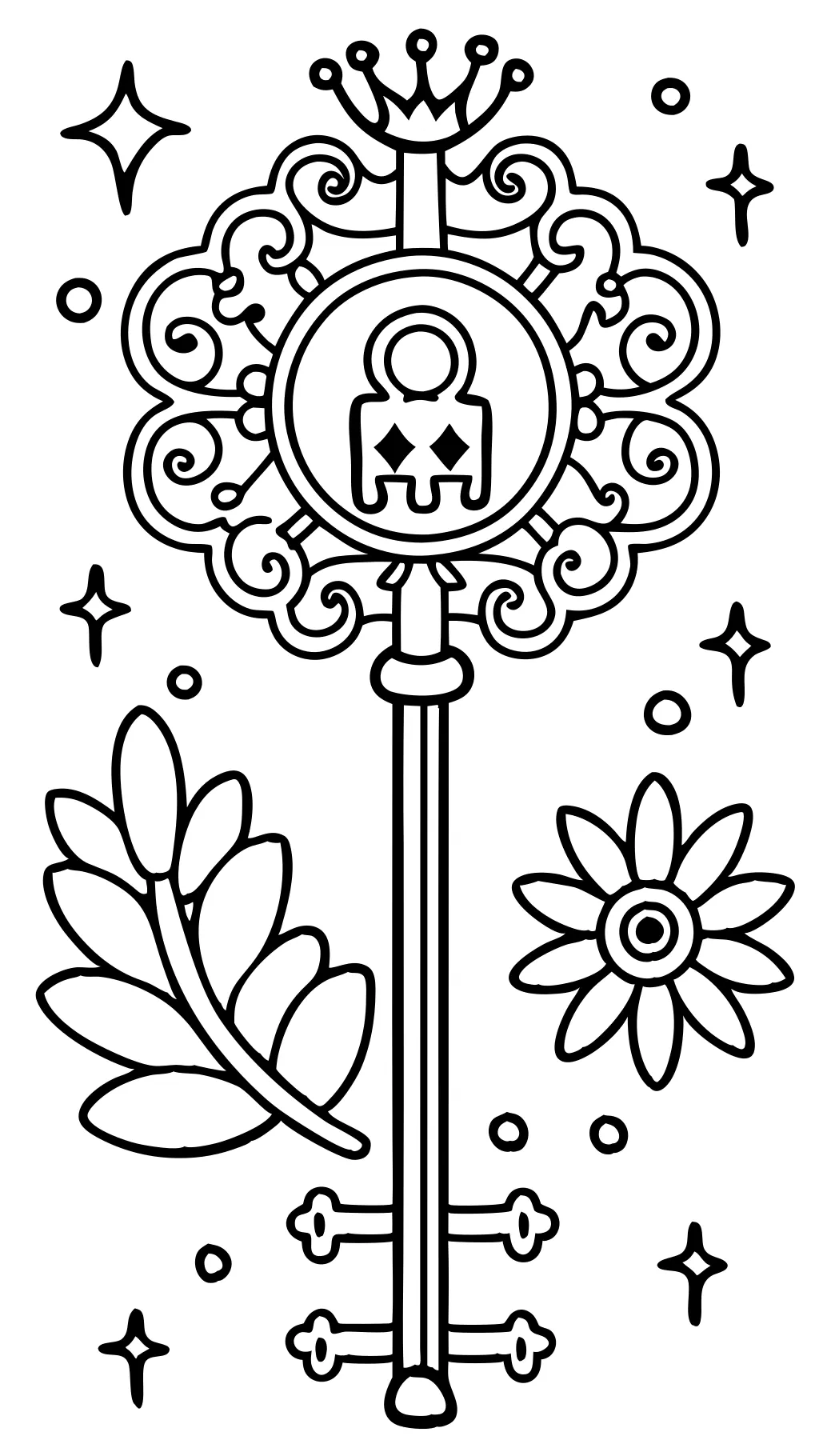 key coloring page